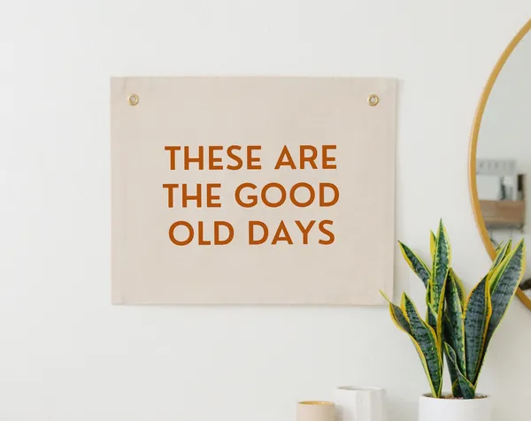 These Are The Good Old Days Nursery Wall Flag