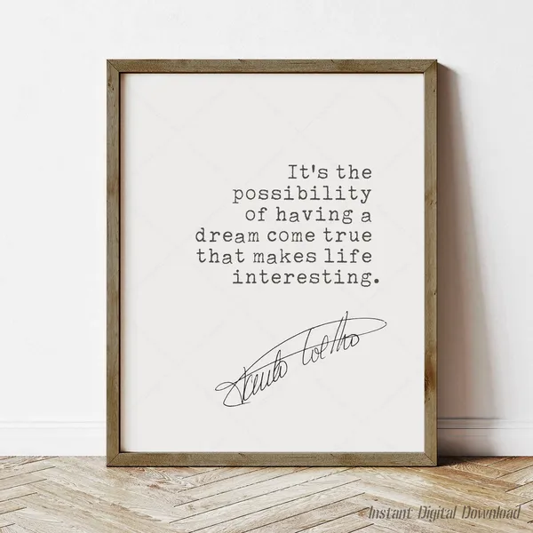 Paulo Coelho's The Alchemist Quote Poster Print