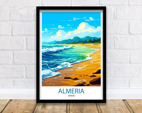 Almeria Spain Travel Poster, European City Print