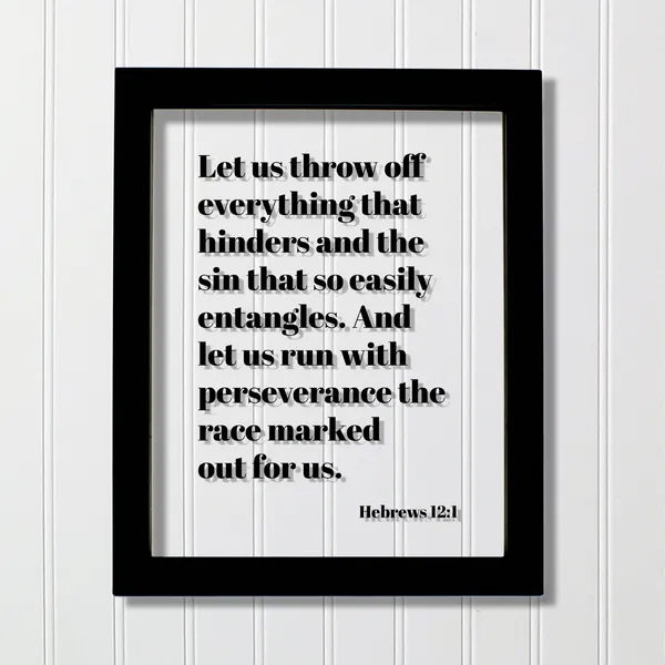 Hebrews 12:1 Perseverance Quote Art Print