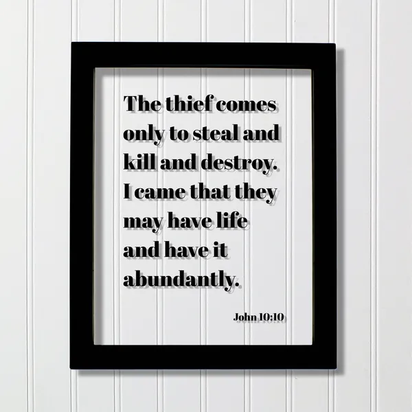 John 10:10 Scripture Verse Art Print