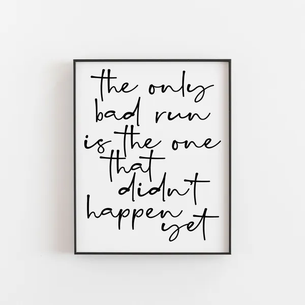 Running Poster, Motivational Gift for Marathon Runners
