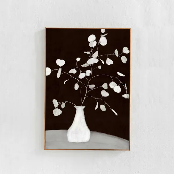 Honesty Plant Illustration, Scandi Boho Art Print