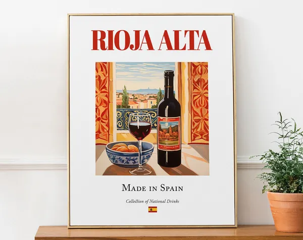 Rioja Alta Maiolica Tile, La Rioja Beverage Poster