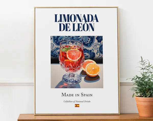 Limonada De Len On Maiolica Tile, Poster Print