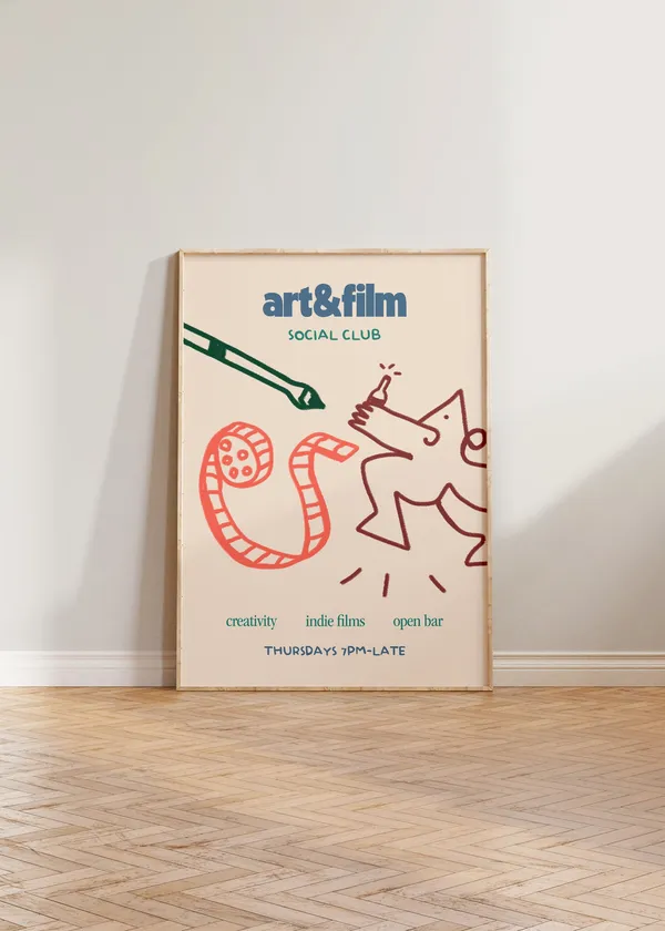 Movie Sketch Illustration Art Print, Hand Drawn Poster