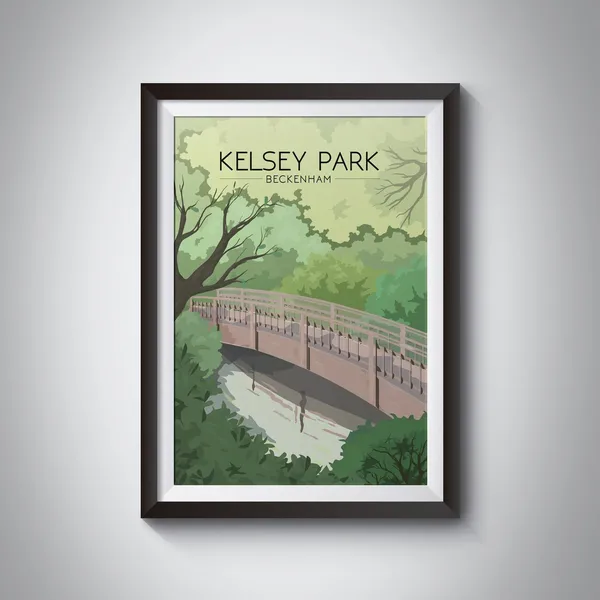 Kelsey Park London Vintage Travel Poster, Beckenham
