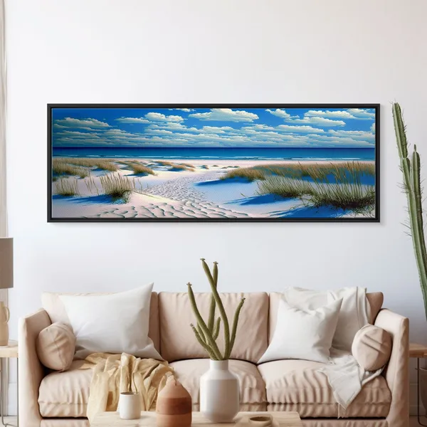 Beach Sunset Coastal Art Print, Living Room Decor
