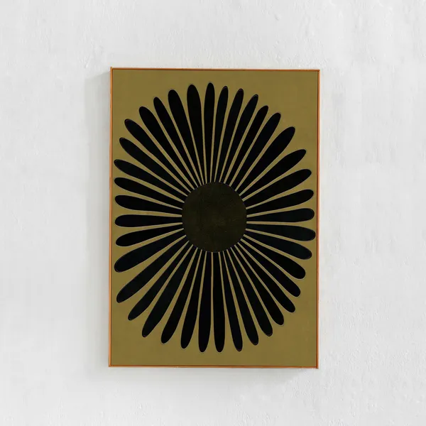Scandi Boho Floral Wall Art Print, Contemporary Eclectic