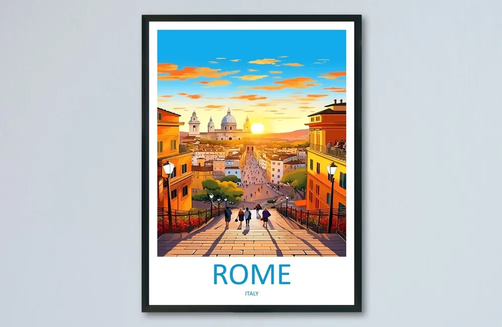 Rome Travel Print Italy Wall Art Poster