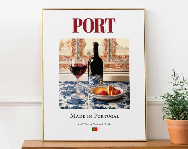 Port On Azulejo Tile, Portugal Poster Print