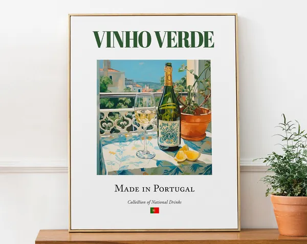 Vinho Verde On Azulejo Tile Poster Print