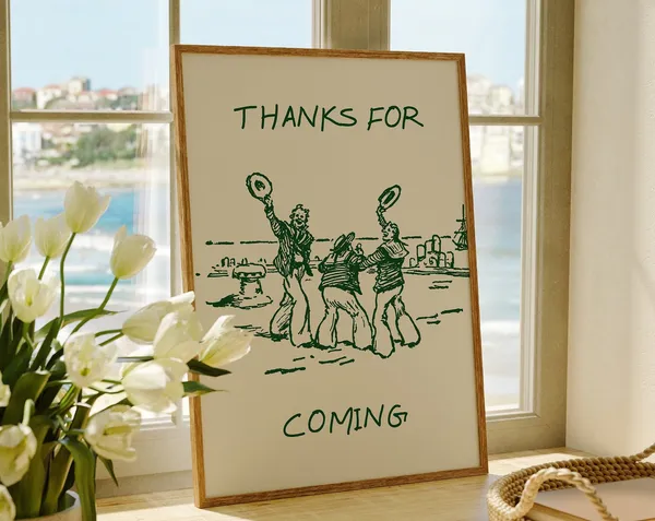 Thanks For Coming Vintage Sailor Poster Print