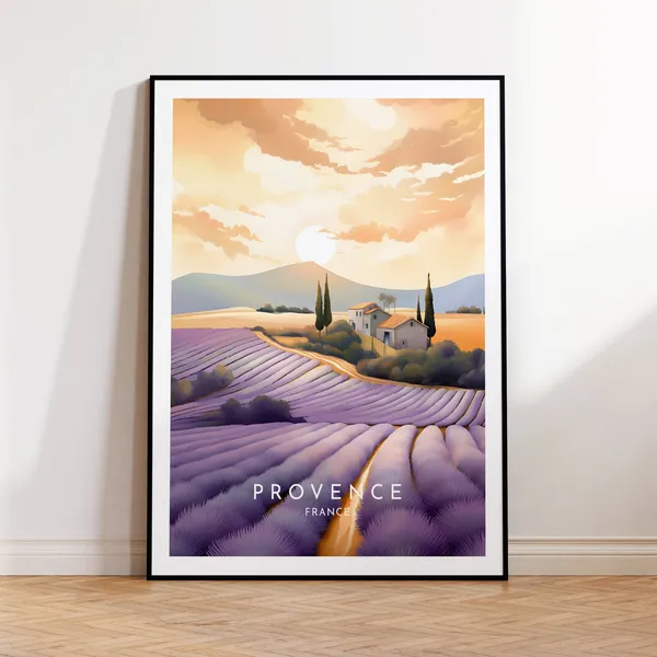 Provence Travel Poster, France Home Decor