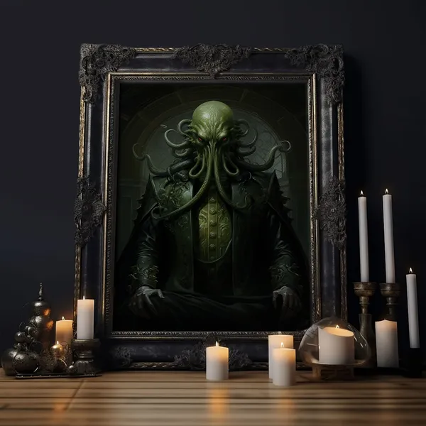 Demon Cthulhu Gothic Halloween Wall Art Print