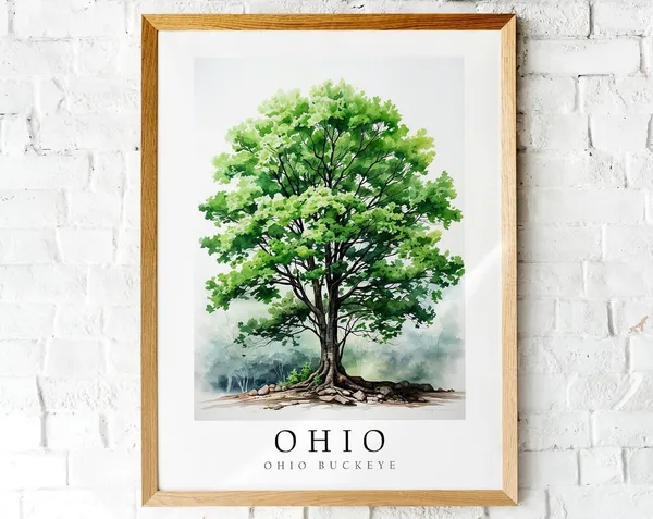 Ohio Buckeye State Tree Poster Print