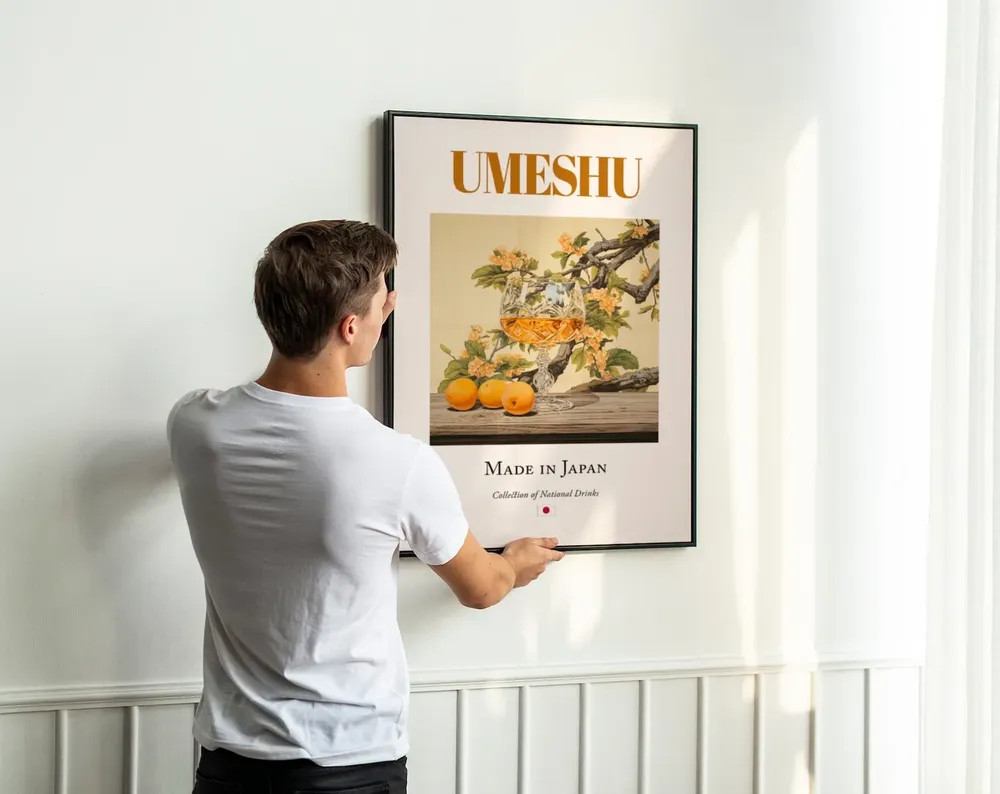 Umeshu On Maiolica Tile, Japanese Beverage Poster - Image 3