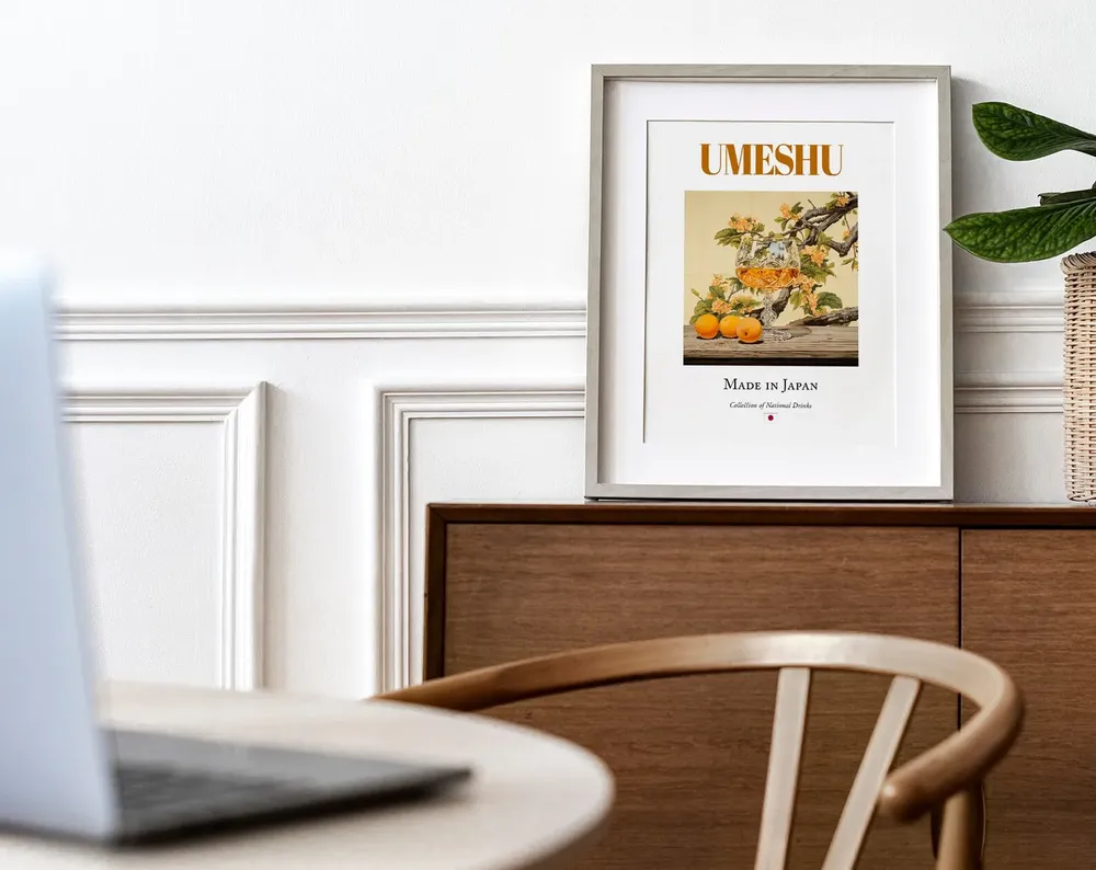 Umeshu On Maiolica Tile, Japanese Beverage Poster - Image 4