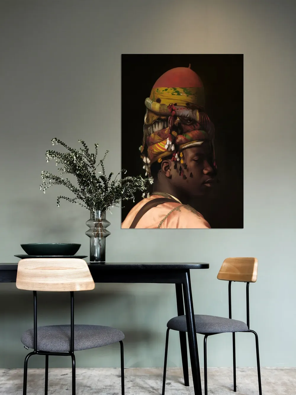 Moody Portrait Painting Art Print - Image 2