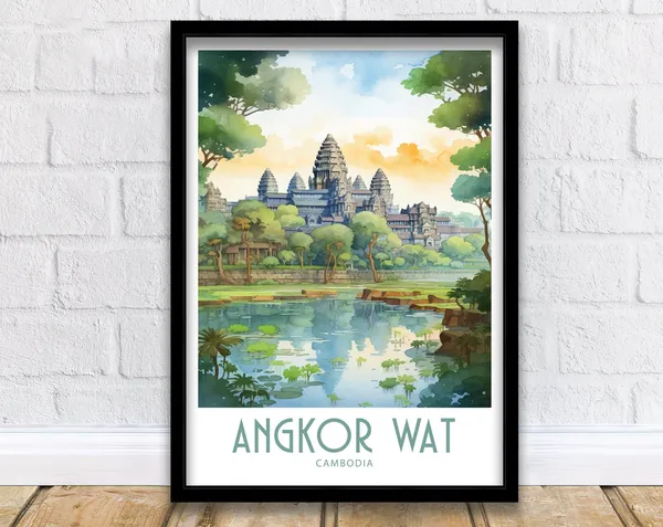 Angkor Wat Travel Print Home Decor Wall Art Print