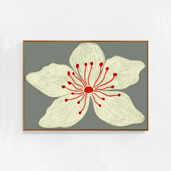 Floral Wall Art, Eclectic Scandi Boho Art Print