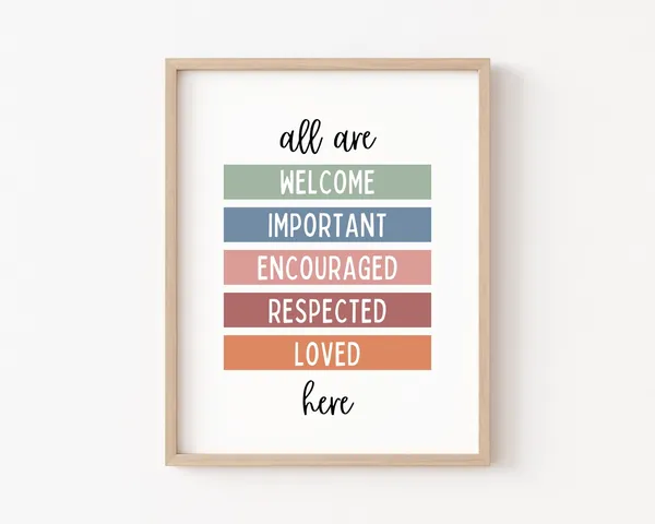 All Are Welcome Here Counseling Office Poster