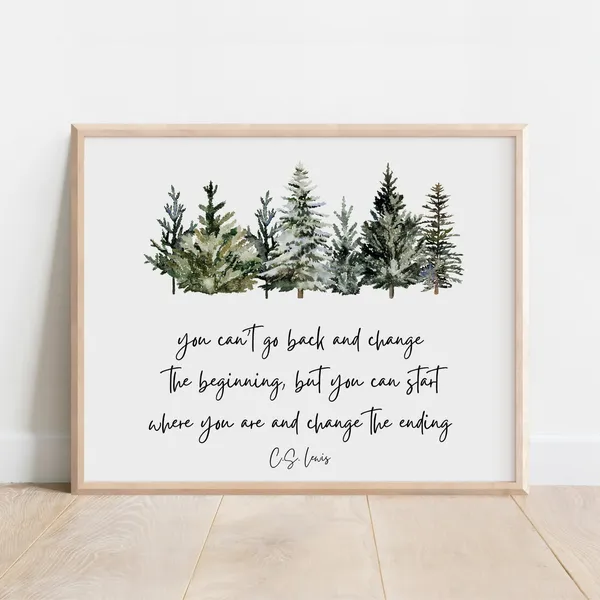 C.S. Lewis Quote Recovery Anniversary Art Print
