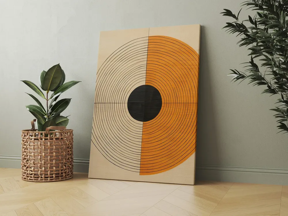 Mid Century Modern Vinyl Record Inspired Art Print - Image 2