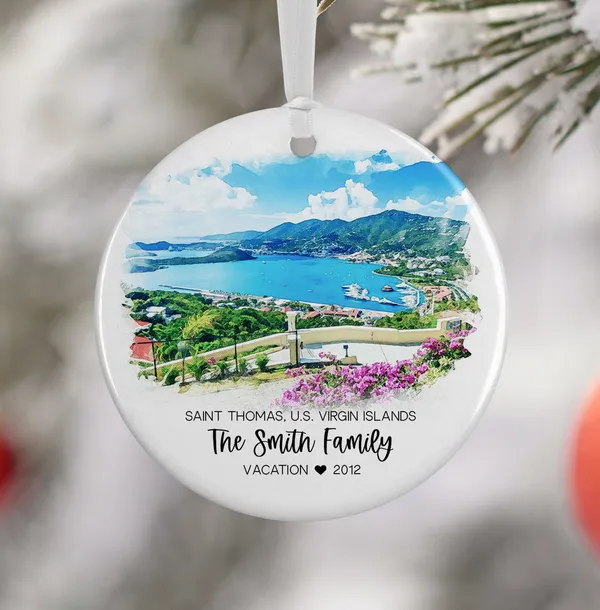 St Thomas USVI Personalized Vacation Souvenir Art Print