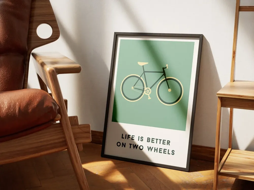 Bike Cyclist Life Is Better On Two Wheels Art Print - Image 2