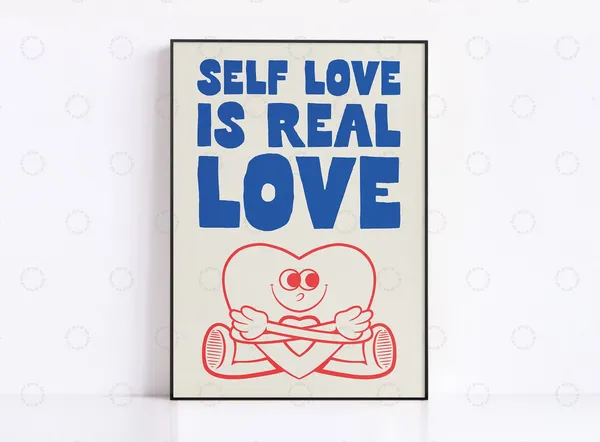 Self Love Affirmation Poster, Bedroom Art Print