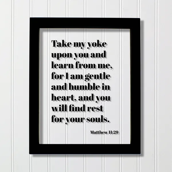 Matthew 11:29 Scripture Verse Wall Art Print