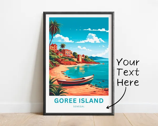 Personalized Goree Island Travel Poster, Senegal