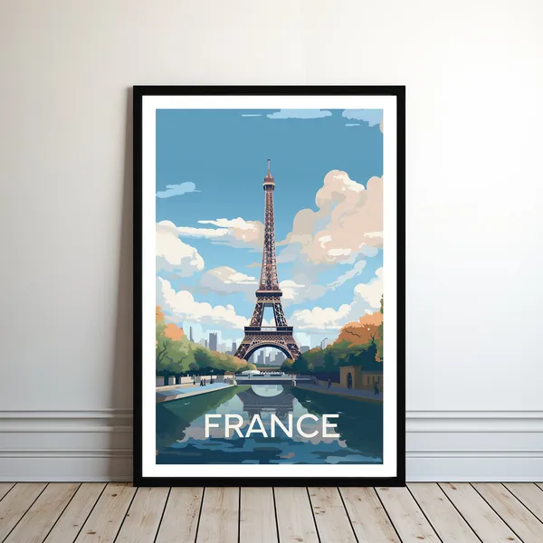 France Travel Poster, European Wall Art Print