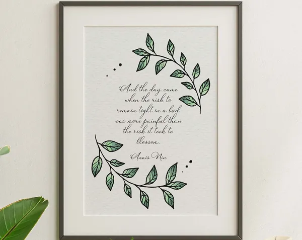 Anaïs Nin Quote Print, Typography Wall Art