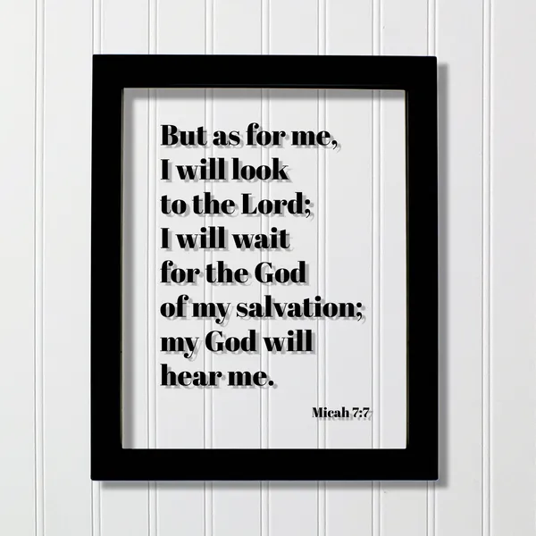 Micah 7:7 Bible Verse Christian Scripture Art Print