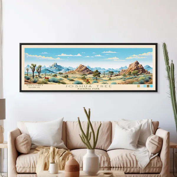 Joshua Tree National Park, Minimalist Travel Art Print