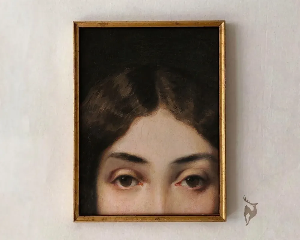 Baroque Woman Portrait Print, Eclectic Gallery Wall Art