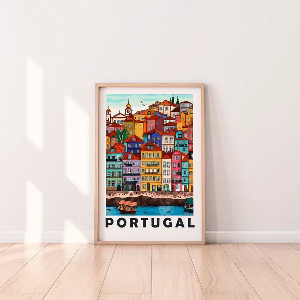 Portugal Travel Poster, Porto Anniversary Art Print