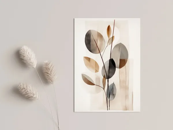 Abstract Plant Minimalist Botanical Art Print