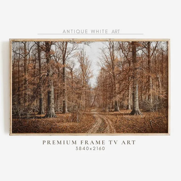 Vintage Autumn Art for Frame TV, Earthtone Decor