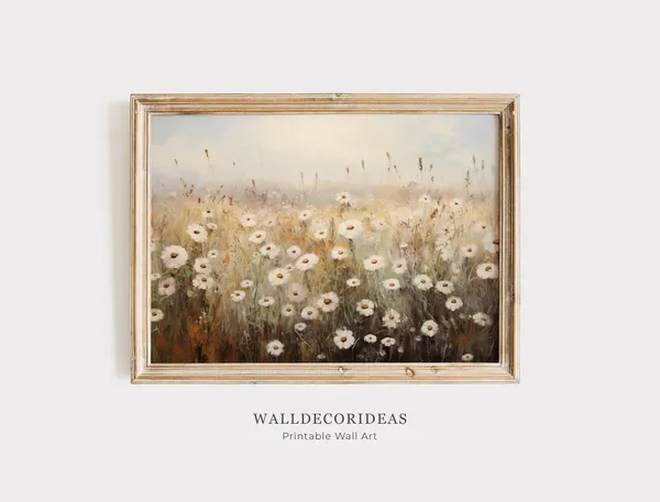 Wildflower Field Farmhouse Wall Art Print