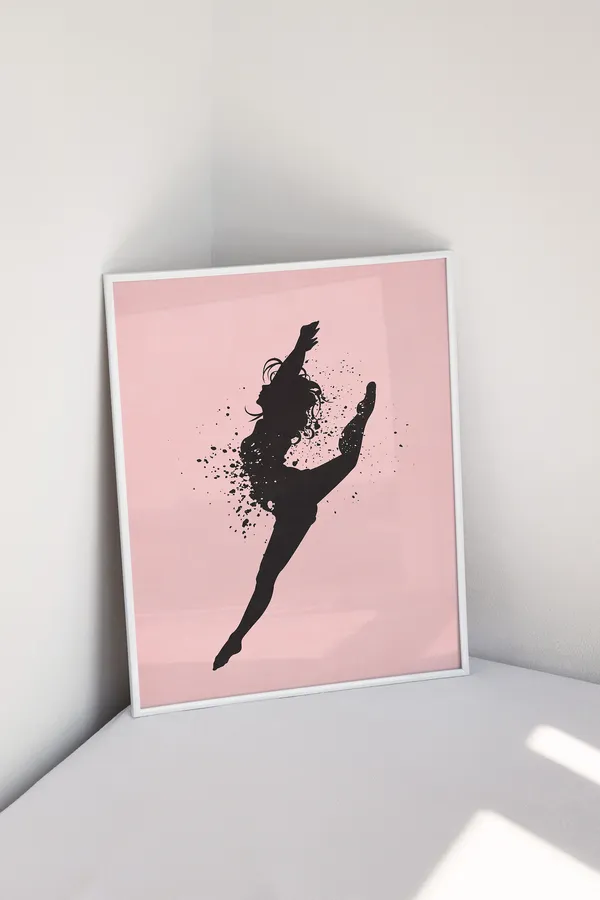Motivational Dance Art Print, Pink And Black Decor