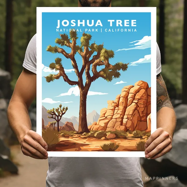 Joshua Tree National Park Hiking Wall Art Print