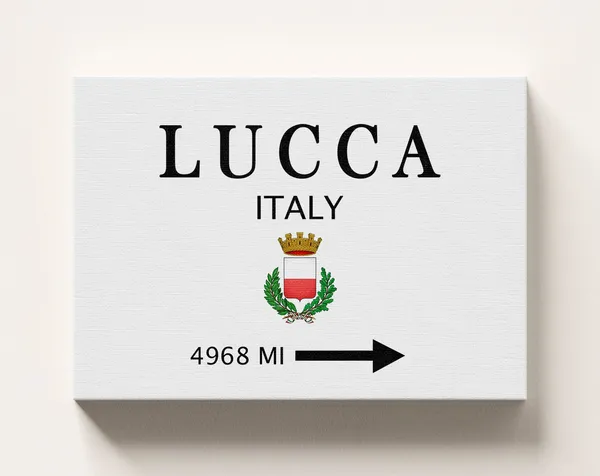 Lucca Italy Modern Travel Poster