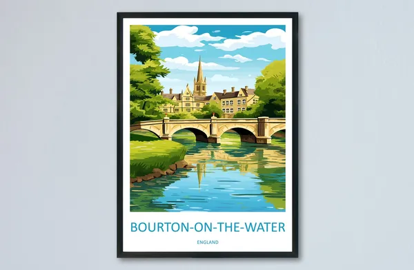 Bourton On The Water Travel Poster, England