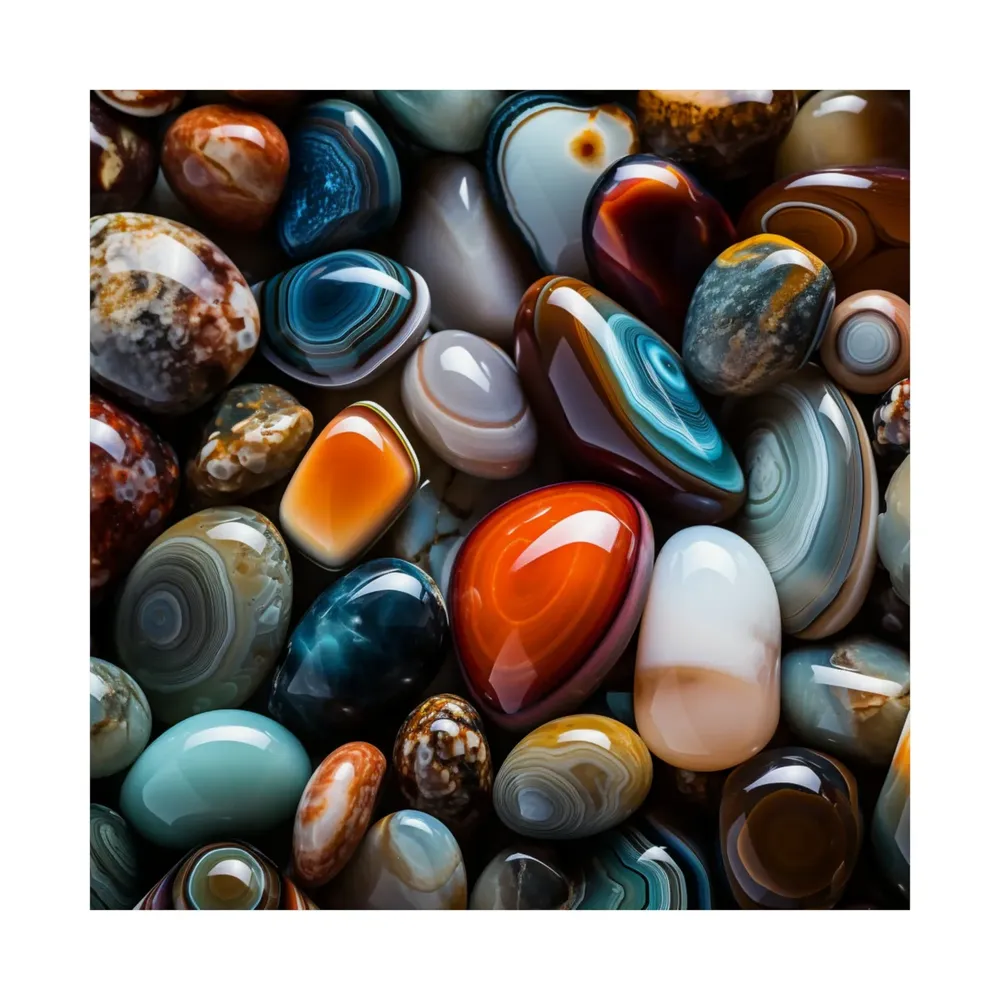 Colorful Stones Agate Wall Art, Rock Collectors Poster - Image 3