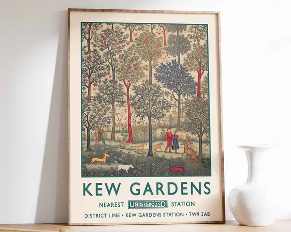William Morris Kew Gardens London Floral Art Print