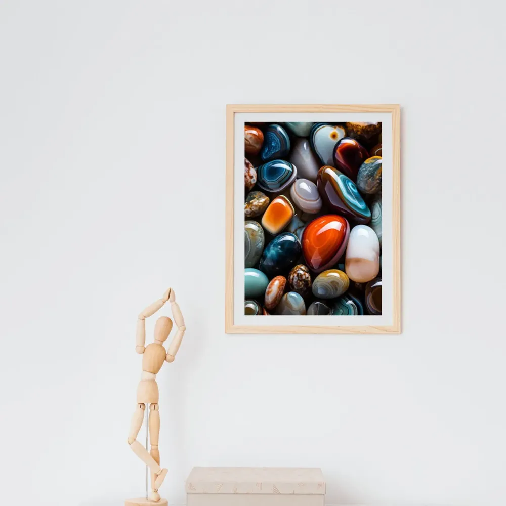 Colorful Stones Agate Wall Art, Rock Collectors Poster - Image 2