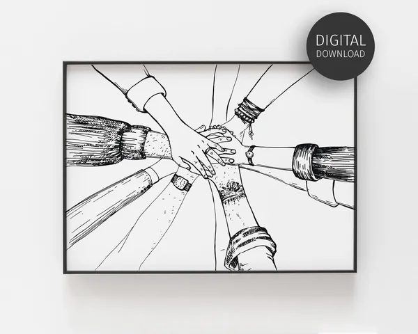 Teamwork Wall Art, Office Decor for Women